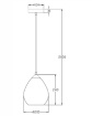 Immagine di Sospensione Pendente Boccia Vetro Soffiato Ambra per Cucina Gisella Ø20 cm Fabas