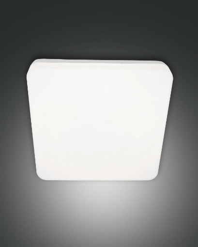 Immagine di Plafoniera Quadrata 28x28 cm Led 27w Policarbonato Bianco Folk IP65 Fabas