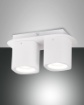 Picture of Lampada Doppio Faretto Cubo Stondato 2xGU10 Smooth Bianco IP44 Fabas 