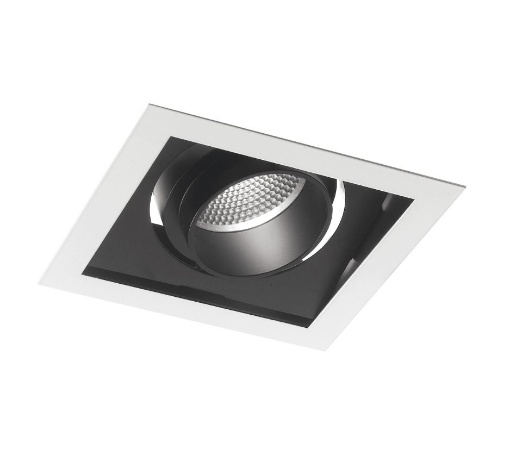 Immagine di Faretto Da Incasso Quadrato Led 30w Orientabile Apollo 188 mm Intec Light