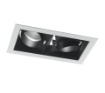 Immagine di Faretto Da Incasso Rettangolare 2 Luci Orientabili Led 40w Apollo Intec Light