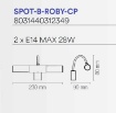 Immagine di Applique Led Da Bagno Con Attacco A Specchio Roby-CP IP23 Intec Light