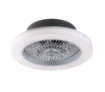 Immagine di Ventilatore Da Soffitto Moderno Led 40w Dimmerabile Wifi Grigio Foehn Intec Light