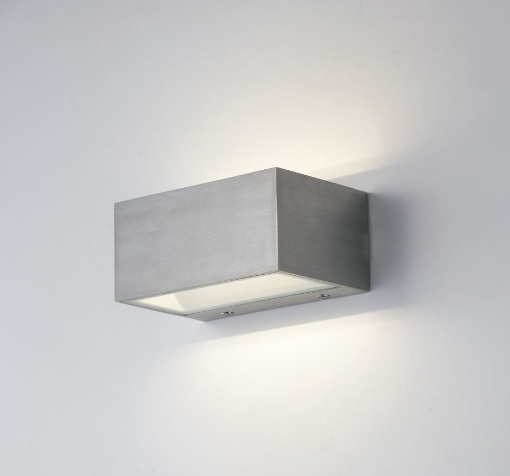 Immagine di Applique Rettangolare Per Esterno Twin Nichel 14 cm Led CCT 12w IP54 Intec Light