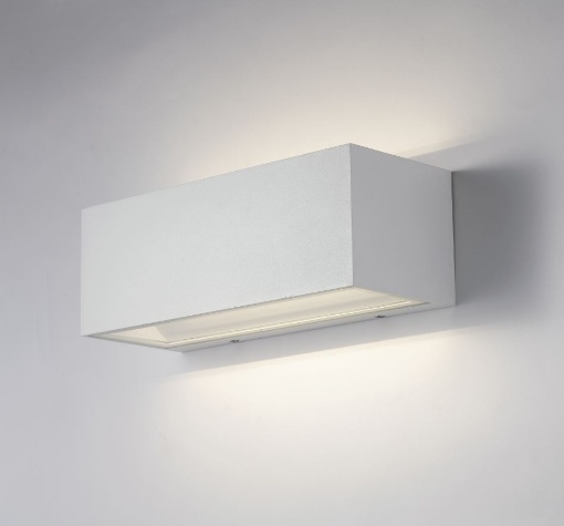 Immagine di Applique Rettangolare Led CCT 35w Biemissione Twin Bianco 30 cm IP54 Intec Light