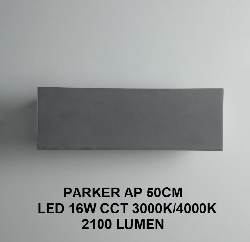 Immagine di Applique Led CCT Per Esterno In Cemento Grigio Parker 50cm IP65 Intec Light