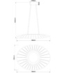 Immagine di Grande Lampadario Bianco Design Texture Led 40w Dimmer Vela Fabas