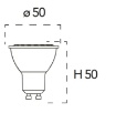 Immagine di Lampadina GU10 LED Dimmerabile 5,5w 3000k Luce Calda 435 Lumen Ottica 100°