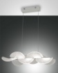 Immagine di Lampada a Sospensione Bianca Design Farfalla Texture Effetto Seta Led 30w Dimmer Sylvie Fabas