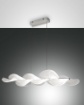 Immagine di Grande Sospensione Design per Salotto Diffusore Effetto Seta Led 40w Dimmer Sylvie Fabas 