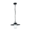 Immagine di Lampada Sospensione Nera Con Catena Per Esterno IP44 York Intec Light