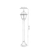 Immagine di Lampioncino Classico Da Giardino 106 cm Nero Roma Intec Light