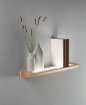 Immagine di Applique Led Mensola Legno Quercia Emissione Luce Verso Sopra Linus Fabas