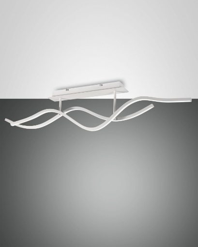 Picture of Lampada Bianca da Soffitto Onde Led Dimmerabile a Step Sinuo Fabas