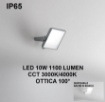 Immagine di Faretto Proiettore Da Esterno Led CCT 10w Orientabile IP65 Axel Intec Light