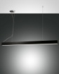 Immagine di Grande Lampadario Lineare Nero Led Sopra e Sotto Push Dimmer Next per Studio Fabas