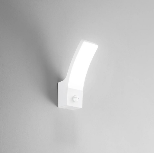 Immagine di Applique Moderna Led CCT 12w Per Esterno Con Sensore Movimento IP65 Sail Intec Light