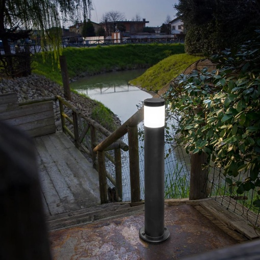 Immagine di Paletto Da Giardino Cilindro 77,5cm Con Picchetto Led GU10 IP65 Focus Intec Light