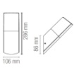 Immagine di Applique Per Esterno Inclinata Moderna Antracite IP54 Led E27 Dark Intec Light