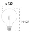 Immagine di Lampadina Led Globo G125 E27 16W 2700K 2300 Lumen Filamento Trasparente