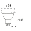 Picture of Lampadina LED GU10 Mini 4w 3000k Luce Calda Ottica 60°