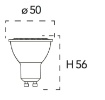 Immagine di Lampadina GU10 LED 6.5w 4000k Luce Naturale 350 Lm Ottica 13° Fascio Stretto