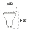 Picture of Lampadina GU10 LED 6w 3000k Luce Calda 490 Lumen Ottica 100°