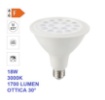 Picture of Lampadina LED PAR38 E27 18w 3000k Luce Calda 1700Lm Ottica 30°