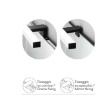 Immagine di Applique Led Moderna Fissaggio Specchio Bagno 5w IP44 Noir Intec Light