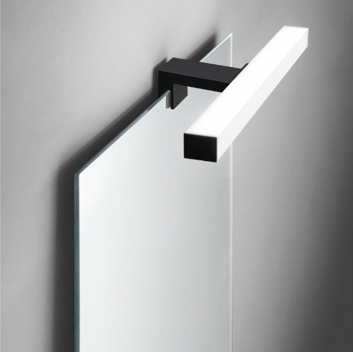 Immagine di Applique Led Moderna Fissaggio Specchio Bagno 5w IP44 Noir Intec Light