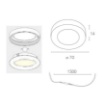 Immagine di Lampada Sottopensile Rotonda Kit 3 Faretti Led 4000k Bianco Blitz Intec Light