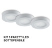 Immagine di Lampada Sottopensile Rotonda Kit 3 Faretti Led 4000k Bianco Blitz Intec Light