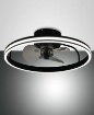 Immagine di Plafoniera Ventilatore Rotondo da Soffitto Led 40w CCT Relais Nero Fabas