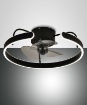 Immagine di Lampada da Soffitto Ventilatore Led 40w CCT Savoy Nero Fabas