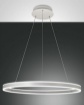 Immagine di Sospensione Anello Bianco D.80 cm Palau Led 64w Dimmer Fabas