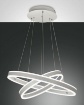 Immagine di Lampadario Design 2 Anelli Bianchi Led 108w Dimmer Palau Fabas