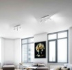 Immagine di Lampada Binario 3 Luci Led Cilindri Orientabili Da Soffitto Parete Bianco Isyluce 758