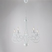 Immagine di Lampadario Ferro Battuto Bianco Shabby Alma 5 Luci Be Light