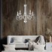 Picture of Lampadario Ferro Battuto Bianco Shabby Alma 5 Luci Be Light