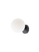 Immagine di Lampada Da Parete Nero Sfera Vetro Bianco Volley Design Moderno Smarter