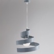 Immagine di Lampada a Sospensione Singola Vortice Grigio Helix 1xE27 Be Light