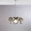 Immagine di Lampadario a Sospensione 4xE27 Nastri Bianco e Tortora Primula Ø66 cm Be Light