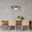 Immagine di Lampadario a Sospensione 4xE27 Nastri Bianco e Tortora Primula Ø66 cm Be Light