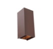 Immagine di Applique Da Esterno Squadrata Led CCT Luce Regolabile Sopra Sotto Corten Sonny Smarter