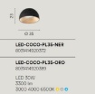 Immagine di Plafoniera Moderna Ciotola Effetto Legno Led CCT 30w Coco Fan Europe