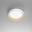 Immagine di Plafoniera Rotonda Metallo Effetto Legno Led 23w Luce Regolabile CCT Arka Fan Europe