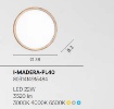 Immagine di Plafoniera Led Rotonda Effetto Legno Naturale 38cm CCT 22w Madera Fan Europe