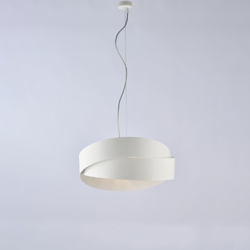 Immagine di Lampadario Design Moderno Fasce Metallo Bianco Astro Be Light