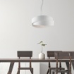 Immagine di Lampadario Design Moderno Fasce Metallo Bianco Astro Be Light