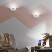 Immagine di Applique Gesso Led 6w cct 3000k 4000k Mezza Luna Pitturabile Piznair Fan Europe